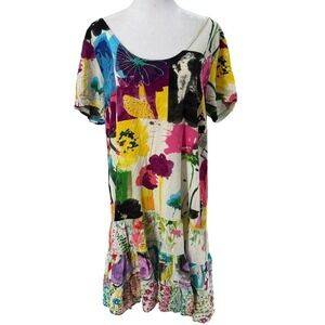 Jams World Womens Daiquiri Print Hattie Sundress Dress White Size Large